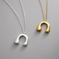 Brass With 18K Gold Long Chain U Necklace Women Jewelry Runw...