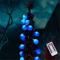 Strings Modes Halloween Cute Eyeball String Lights 30 LED Ghost Eye Light Holiday Decorative For Party Yard DecorLED StringsLED