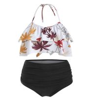 Sexy New Womens Swimwear Bikini Printing Summer Summer Dames avec un poitrine sans usure de support en acier taille S-XL226S