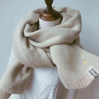Pineapple Scarf Female Autumn and Winter Thickened Xiaoxiangfeng Student Korean Knitting Ins Girl Wool