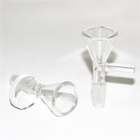 Shisha -Glasrauchschalen mit Griff klarer Farbe Klassiker Bong Schüssel 10 14 18 mm Mann trockener Kräuterhalter für Wasserrohr Tupfen Rig Rig