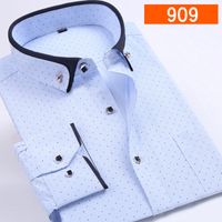 Wholesale- New Fashion Men Shirts Long Sleeve Male Slim Shir...