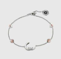 Bracelets high quality luxury jewelry chain pendants bijoux designer 925 silver flower letter G necklace bracelet inlaid with pearl pink mother shell turquoisecci