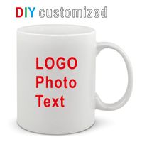 Mugs DIY Customized 350ML 12oz Ceramic Mug Print Picture Po LOGO Text Personalized Coffee Milk Cup Creative Present Cute Gift
