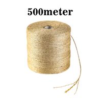 KingNoteCatt 3ply Twisted Natural Yarn Jute Twine For DIY Crafts Wedding Garden Deco ECO Biodegradable Rope With Length 500meter 220530