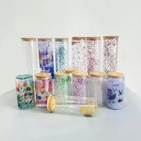 DIY Glass Tumbler Cups 20 унций Прямой предварительно просверленный снежный глобус блестящий стеклянный стекло для страза и индивидуальных подарков FY5361 0706