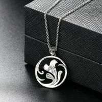 Pendant Necklaces Aesthetic Flower Necklace For Women White Gold Choker Chain On Neck Accessories Trendy Birthday Gift Korean Jewelry N473Pe