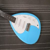 Zeldzame Vox Mark III Blue Teardrop Guitar Light Blue Brian Jones 3 Single Coil Pickups Chrome Hardware Factory Outlet 224D