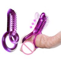 Sex Toys Вибратор Sesy Toys Massager Double Vibrating Cock Кольцо мужское время задержка двойной пенис для мужчин, продлевая кульминационные эротические продукты для взрослых 64PK