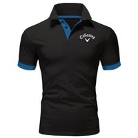 Camicia da golf sportiva per uomini estivi in ​​polo traspirato poliestere/spandex a manica corta da golf indossare magliette maschili 220622
