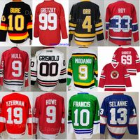 Vintage CCM Hockey 00 Clark Griswold Jerseys 4 Bobby Orr 9 Hull 99 Wayne Gretzky 13 Teemu Selanne 33 Patrick Roy 10 Ron Francis Gordie Howe 19 Steve Yzerman 69 Shoresy