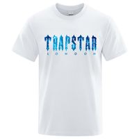 Trapstar London Underon Blue imprimé Tshirt Men Summer Souffer Casual Short Street Street Surdimension Cotton Brand T-Shirts 220601