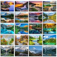 Paintings GATYZTORY Painting By Numbers On Canvas With Frame Diy Kit For Adults Drawing Acrylic Paint Oil Picture Of Coloring A