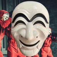 Andra evenemangsfestleveranser 2022 Money Heist Mask Korea - Joint Economic Area Cosplay Masquerade Masques Halloween Carnival Half Face Helme