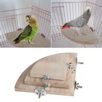 Autres fournitures d'oiseau pour animaux de compagnie Perte-plate-forme en bois de stand rack de jouets Hamster perche pour cage
