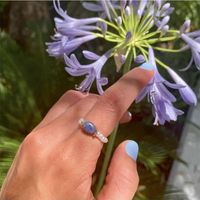 Wedding Rings Ins Flower Metal Beads Natural Stone For Women Korean Fashion 2mm Shell Pearl Ring Healing Elastic Adjustable JewelryWedding