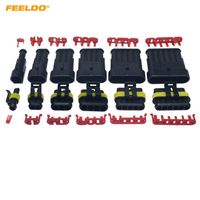 FEELDO Auto Waterproof 1 2 3 4 5 6 Pin Way Electrical Wire C...
