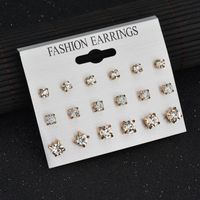 Stud Wholesale Classic Zircon Earring Set For Girls Small Cute Crystal Statement Jewelry Metal Earrings ER200033Stud