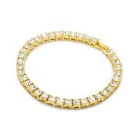 Noter Luxury Cubic Zirconia Tennis Bracciale Charms Gold Silver Color Hop Hop Braclet per Mens Women Rock Jewelry Pulsera333S