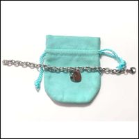 Link Chain Bracelets Jewelry Heart Women Round Women Pareja de acero inoxidable a mano Regalos de 15 mm para Girlfrie Dhzd8