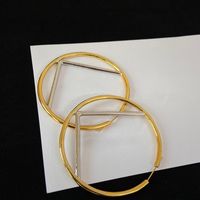 Designer Hoop Letter Earrings For Women Fashion Gold Hoops E...