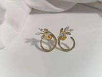 Boucles d'oreilles enveloppe les lustres de lustre lien de chaîne de lustre diamant t design de luxe bijoux bracelet femme mode de mode de mariage copine