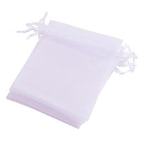 Paquete de joyería de color blanco de 15x20 cm Bolsas con cordón