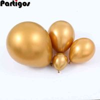 18inch 12inch 10inch 5inch Metallic Chrome Balloons Latex Wedding Birthday Party Decoration Gold Silver Baloons Ball Supplies G220419