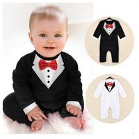 Vêtements Ensembles Baby Boy Boy Rober Boître pour tout-petit Toddler Suit Petit gentleman avec une cravate à cravates