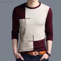 Séter para hombres NUEVA Ropa de moda de otoño Hombres transpirables Slim Fit Man Knitt Asian Size 4xl L220801