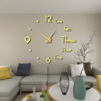 Duvar Saatleri Saat Metal Kuvars İzle 3D DIY Ev Akrilik Ayna Modern Moda Kısa Ofis Dekorasyonları Çıkartmalar İğne
