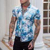La chemise de fleurs pour hommes de style créateur de mode peut personnaliser la chemise décontractée des hommes avec n'importe quel logo