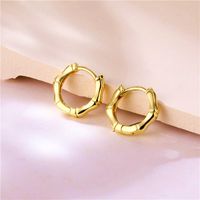 Hoop Huggie Simple Hexagon Circle Boucles d'oreilles Gold Gold plaqué Corée Bijoux de boucles d'oreille pour Womenhoop