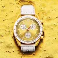 2022 جديد Bioceramic Quartz Chronograph زوجين مشاهدة Mission to Mercury 42mm Nylon Watch Luxury Watch James Montre de Luxe Limited Edition Watch