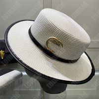 Erkek kadın tasarımcılar hasır şapka moda sunhat marka altın toka çim örgü tasarımcılar kova şapkaları kadın top cap beyzbol kapakları