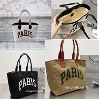 2022 Sacos de caçamba de ombro de Paris para lona novo designer pequeno bolsa de marca Bolsa de grande capacidade Bolsa de bolsas de feminina Bolsas de bolsas designers