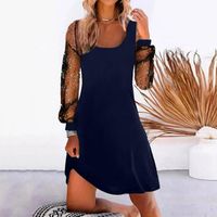 Casual Dresses Sexy Summer Printed Ladies Long-sleeved And Mesh Dress Spring Women's Cute For Juniors SpringCasual