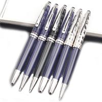5a luxo MSK163 Escuro Blue Resin Classic Ballpoint Pen Edição Limitada (em todo o mundo em 80 dias) Número de série