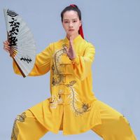 Ropa étnica tai chi uniforme tradicional chino para hombres traje de ejercicio matutino femenino kungfu wushu taichi ropa ta1989