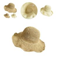 Visors fabuleux chapeau de plage couleur solide décorative soleil