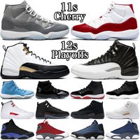 Mens basketskor 11s Cool Grey Cherry 12s Playoffs 2022 12 Royalty Taxi 13s Brave Blue Hyper Royal Red Flint 11 Gamma Blue Del Sol 13 Women Trainers Men Sneakers