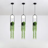 Hängslampor nordiska moderna ledlampor växt hängande blommor matsallam
