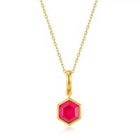 Cadenas El lanzamiento Contrató Fashion Red Crystal Birthday Present Regalo Collar Collar