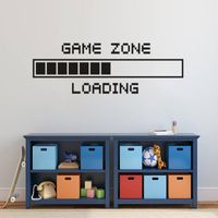 Wall Stickers Kids Boys Games Room Murals Poster Game Zone Loading Decal Computers Gamer Art Sticker Decoration ArtWall StickersWall