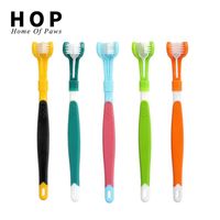 Three Sided Pet Toothbrush Beauty Tools Addition Bad Breath Tartar Teeth Dental Care Dog Cat Tooth Cleaning Mouth Brush227C