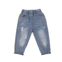 Girls Jeans Children Trousers Denim Kids Pants Clothes Baby Clothing Spring And Autumn Children Korean Boys Ripped E1803