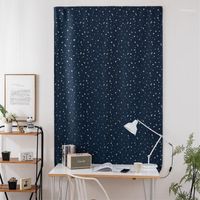 Modern Window Curtains For Living Room Bedroom Silver Stars Blackout Beige Blue Green Navy Pink Panel Drapes1