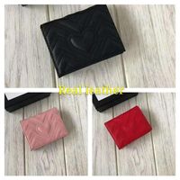 Yüksek kaliteli moda tasarımcısı debriyaj tasarımcısı marka kadın cüzdanlar kutu toz çantası ile cowhide deri cüzdan 466492281p