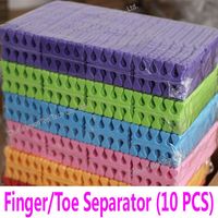 10pcs Soft Finger Toe Separators Manicure Pedicure Feet Care Compressed Sponge Stretchers Nail Art Tools Beauty Salon Whole234E