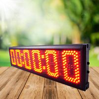 Hot selling 5-inch 6 digits led semi-outdoor display modern simple clock remote control wall mounted single-sided large marathon event timer